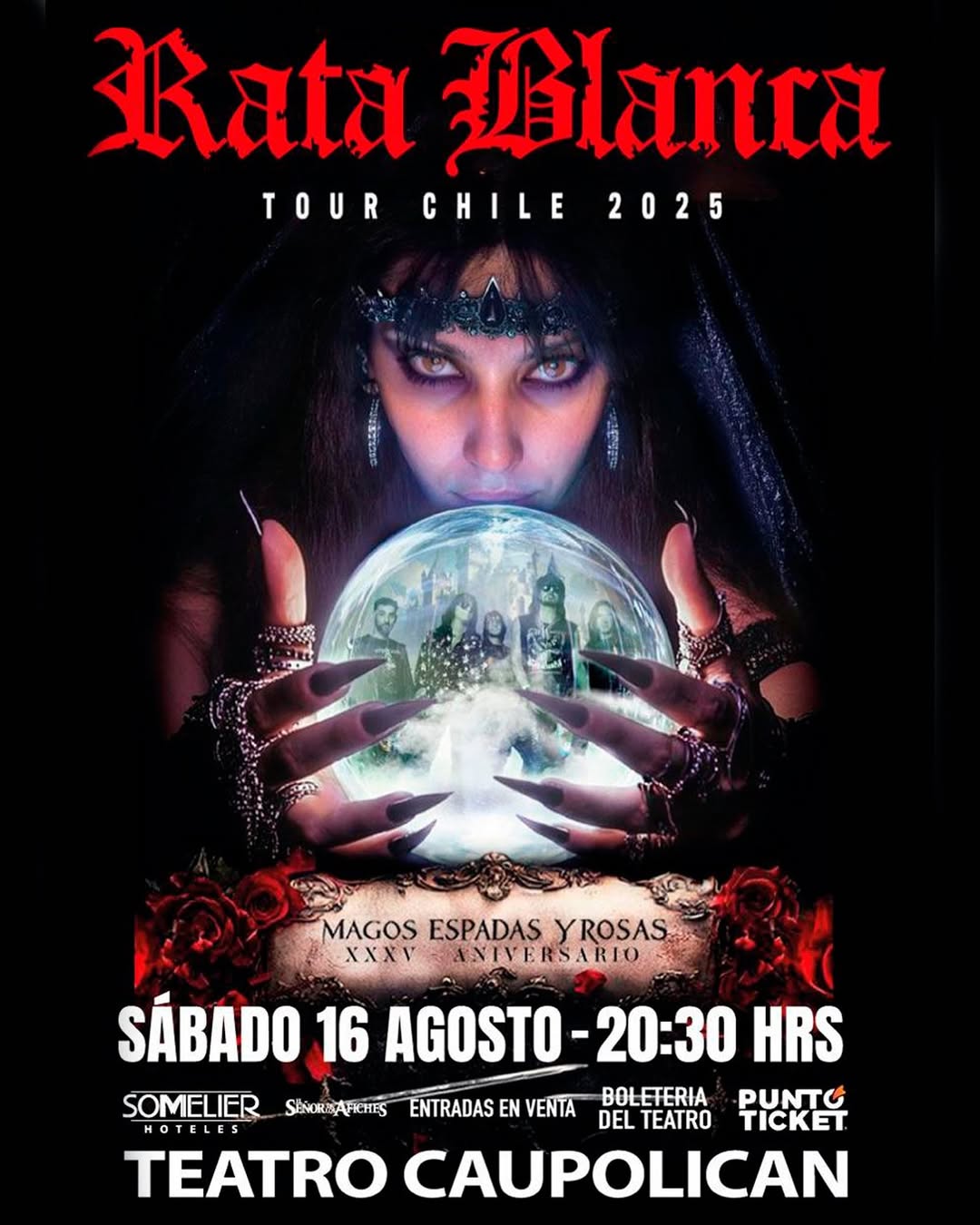 Rata Blanca vuelve a Chile celebrando los 35 años de ''Magos, Espadas y Rosas''